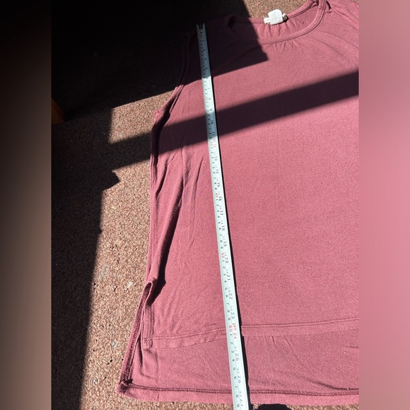 Pebble and stone | brown tank top with split hem | size L - Picture 7 of 8